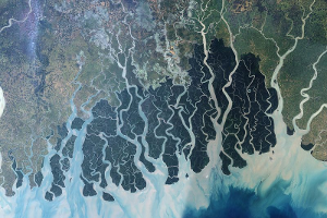 Satellitenfoto Gangesdelta